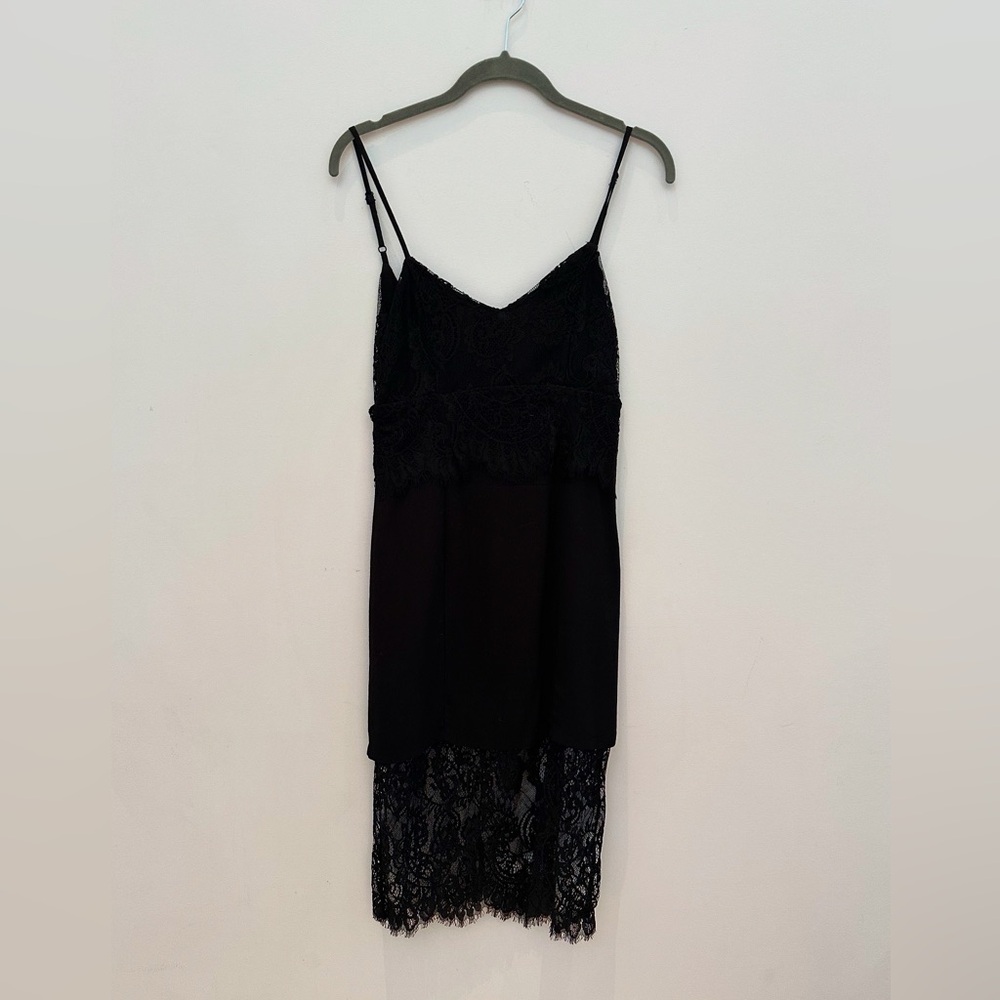 Lovers + Friends Black Lace Dress